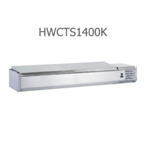 Vitrina de Ingredientes con Tapa Inox HWCTS1400K 6x1/4 GN