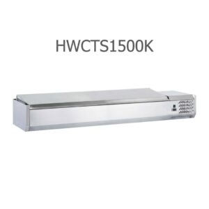 Vitrina de Ingredientes con Tapa Inox HWCTS1500K 7x1/4 GN